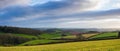 Fields of Berry Pomeroy Village in Devon, England Royalty Free Stock Photo
