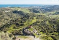 Fields of Casares with sea