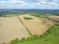Fields at Combe Gibbet in the summer Royalty Free Stock Photo