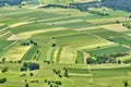 Fields, forest and roads building nice patterns. Hohe Wand, Austria.