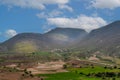 Fields, hills and far view of rural life, Emirdag, Turkey Royalty Free Stock Photo