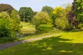 Fields, lake and trees in Phoenix park