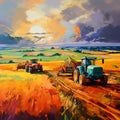 Fields in Motion: A Dynamic Display of Farm Machinery