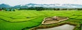 Fields in Nan, Thailand Panorama image