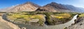 Fields Panj river Wakhan corridor Hindukush mountains