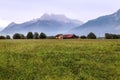 Fields in the swiss Alps Royalty Free Stock Photo