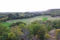 Fields and trees at top view Royalty Free Stock Photo