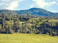 Fields under the mountain