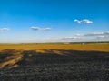 Fields and vineyards in the distance Royalty Free Stock Photo