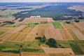 Fields in Wegrow County, Mazovia region of Poland Royalty Free Stock Photo