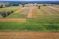 Fields in Wegrow County, Mazovia region of Poland Royalty Free Stock Photo