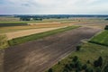 Fields in Wegrow County, Mazovia region of Poland Royalty Free Stock Photo