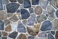 Fieldstone rock pattern wall texture natural stones home facade Royalty Free Stock Photo