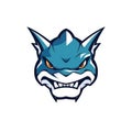 Fierce Bull Mascot Logo on White Background .