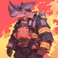 Fierce Carnotaurus Firefighter