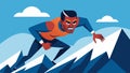 A fierce competitor races down the mountain their face set in determination as they push through the challenging terrain Royalty Free Stock Photo