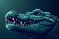 Concept Sports Emblem, Gaming Logo, Fierce Crocodile, Fierce Crocodile Emblem for Gaming Sports