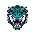 Fierce Crocodile Esports Logo on White Background .