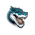 Fierce Crocodile Esports Logo on White Background .