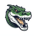 Fierce Crocodile Head Logo for Esports.