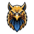 Fierce Eagle or Hawk Head Mascot Logo Vector Illustration Royalty Free Stock Photo