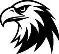 Fierce Eagle Head Silhouette Vector Design Royalty Free Stock Photo