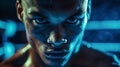 The fierce expression of a boxer as they enter the ring ready to face their opponent and come out victorious Royalty Free Stock Photo
