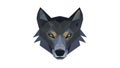 Fierce Geometric Wolf Head Modern Low Poly Art, vector design Generative AI Royalty Free Stock Photo