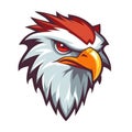 Fierce Hawk Esports Logo on White Background . Royalty Free Stock Photo
