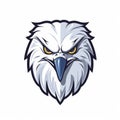 Fierce Hawk Logo on White Background . Royalty Free Stock Photo