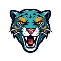 Fierce Jaguar Logo on White Background .