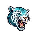 Fierce Jaguar Mascot Logo on White Background .