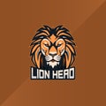 Lion head logo esport team design gaming mascot