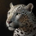 Fierce Majesty: A White Jaguar's Face