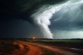 A fierce and powerful tornado, a devastating natural phenomenon