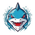 Fierce Shark Esports Logo on White Background .