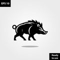 Boar mascot e-sport logo company vector template design ready to use easy for edit