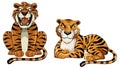 Fierce Tiger In Cartoon Style Royalty Free Stock Photo