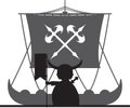 Fierce Viking and Ship Royalty Free Stock Photo