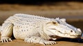Fierce White Crocodile, Made with Generative AI