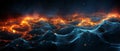 Fiery abstract background, combination of fire and water