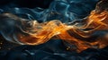 A fiery abstract fabric captured in close up