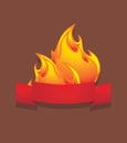 Fiery abstract icon