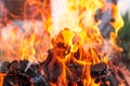 Fiery background, texture, fire closeup