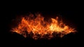 Fiery blaze burns fiercely in the darkness.AI Generated