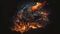 Fiery blaze ignites the darkness Illustration of fire