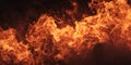Fiery Blaze Intense Burning Embers and Flames Royalty Free Stock Photo