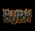 Fiery Burn vintage lettering