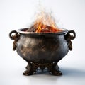 Fiery Cauldron: A Captivating 3d Render Stock Photo Royalty Free Stock Photo