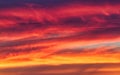 Fiery Clouds at Sunset Royalty Free Stock Photo